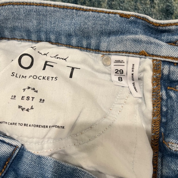 LOFT high waist skinny jeans size 29 - Picture 3 of 3